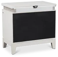 Alessandria White Lighted Nightstand