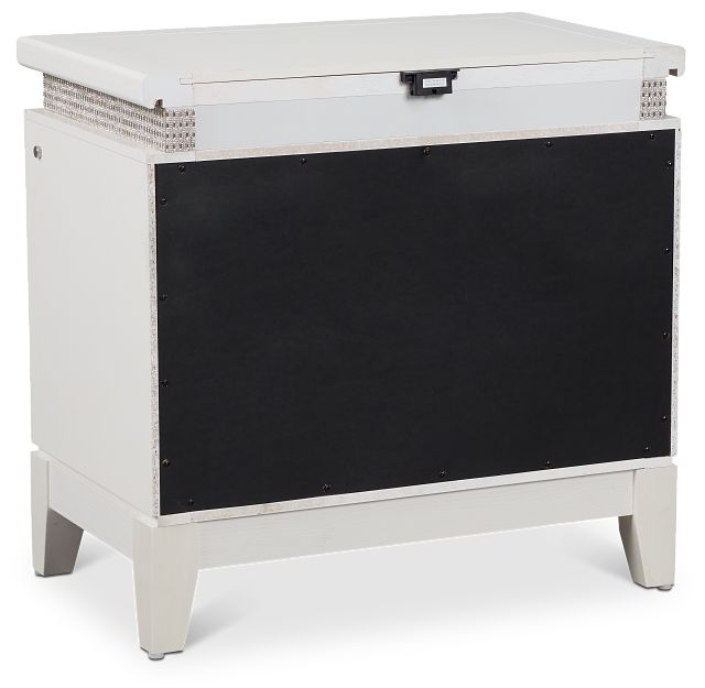 Alessandria White Lighted Nightstand