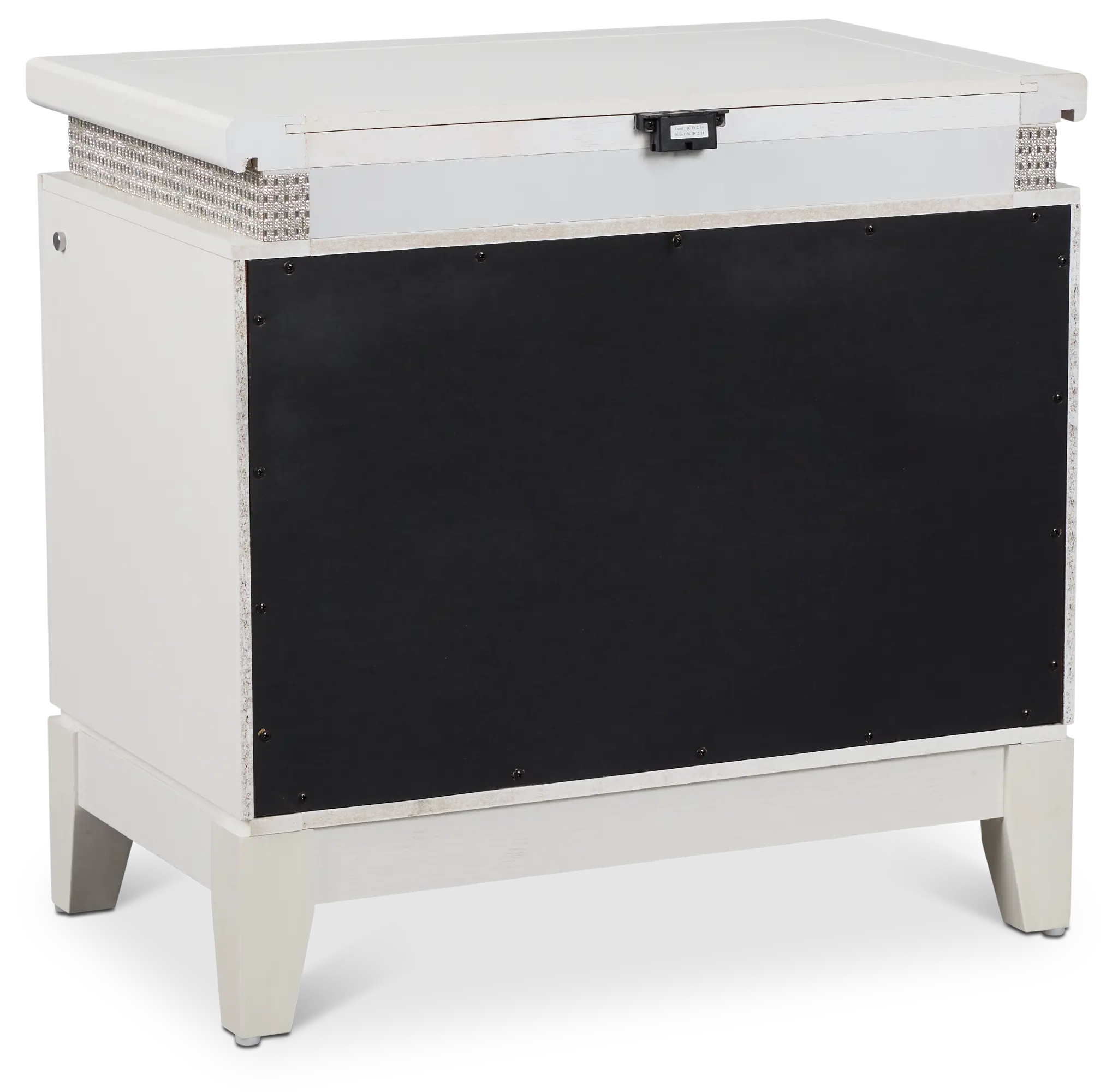 Alessandria White Lighted Nightstand Alessandria White Lighted Nightstand