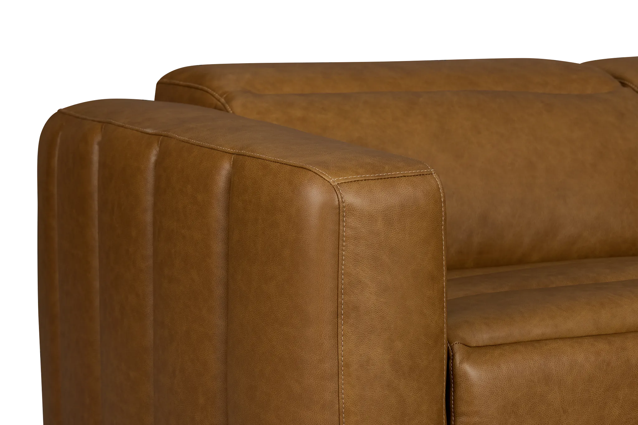 Jace Medium Brown Lthr/vinyl Right Chaise Power Reclining Sectional