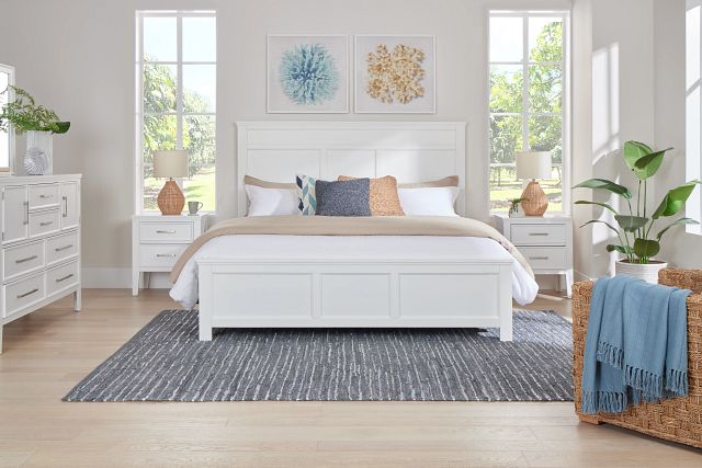 Seabrook White Panel Bed