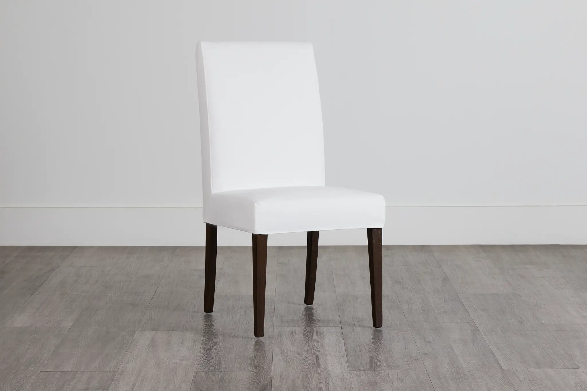 Destination White Short Slipcover Chair With Medium-tone Leg Destination White Short Slipcover Chair With Medium-tone Leg