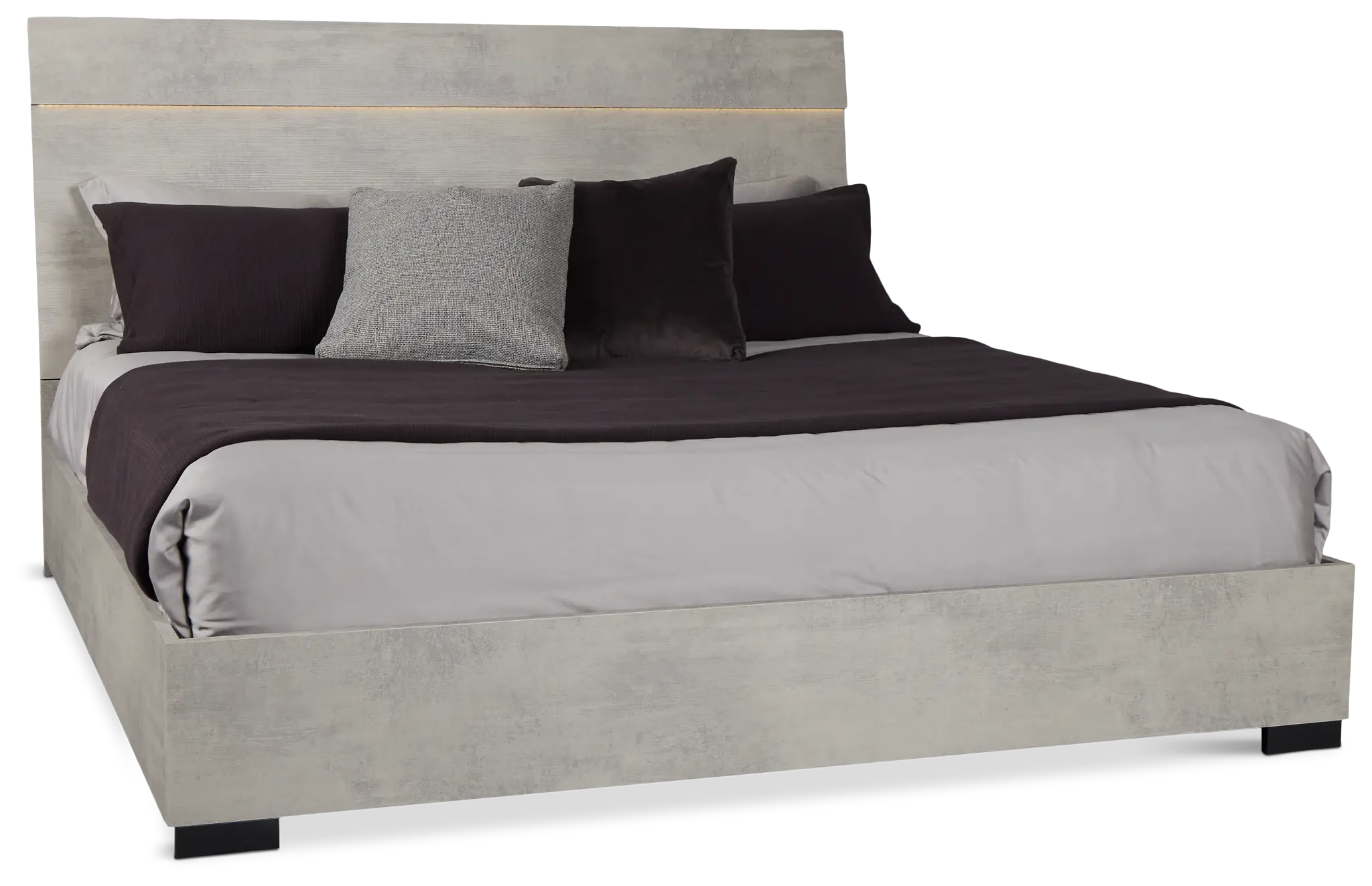 Pomona Gray Panel Bed Pomona Gray Panel Bed
