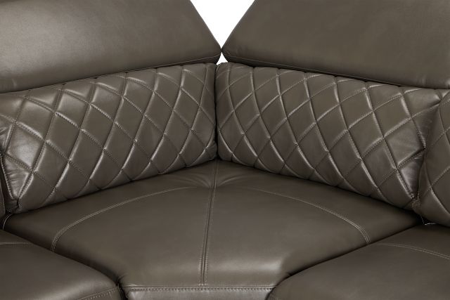 Ava Dark Gray Micro Small Two-arm Power Reclining Sectional