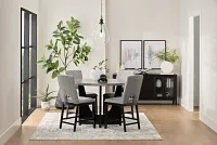 Oxford Two-tone High Table & 4 Upholstered Barstools
