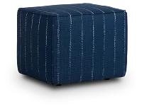 Carlo Dark Blue Indoor/outdoor Accent Ottoman