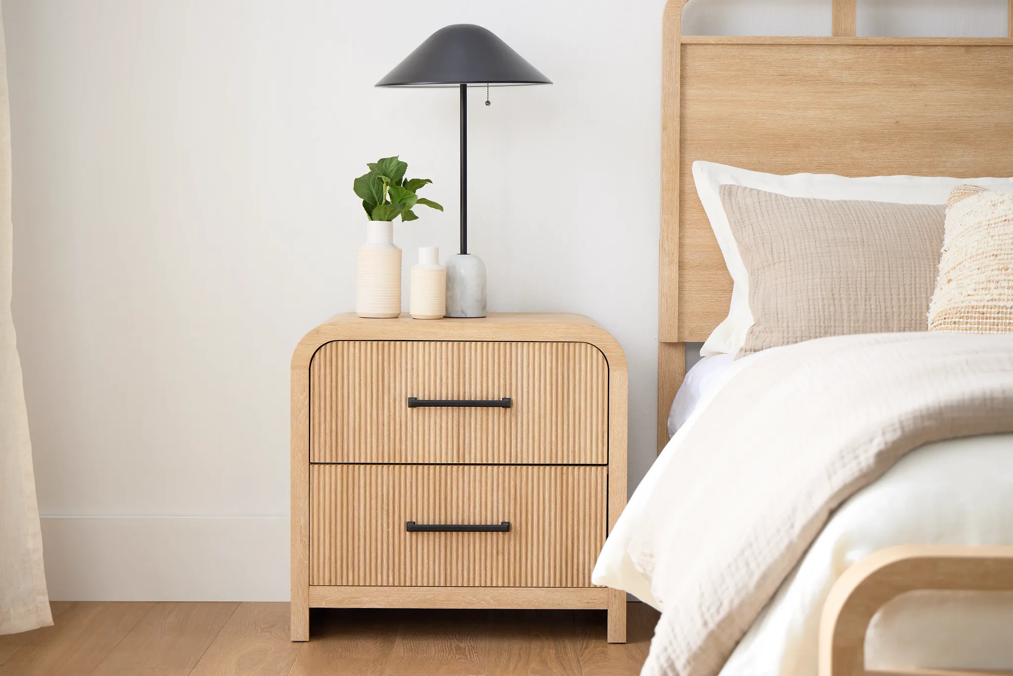 Lyndie Light Tone 2-drawer Nightstand