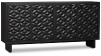 Palonna Black 4 Door Credenza