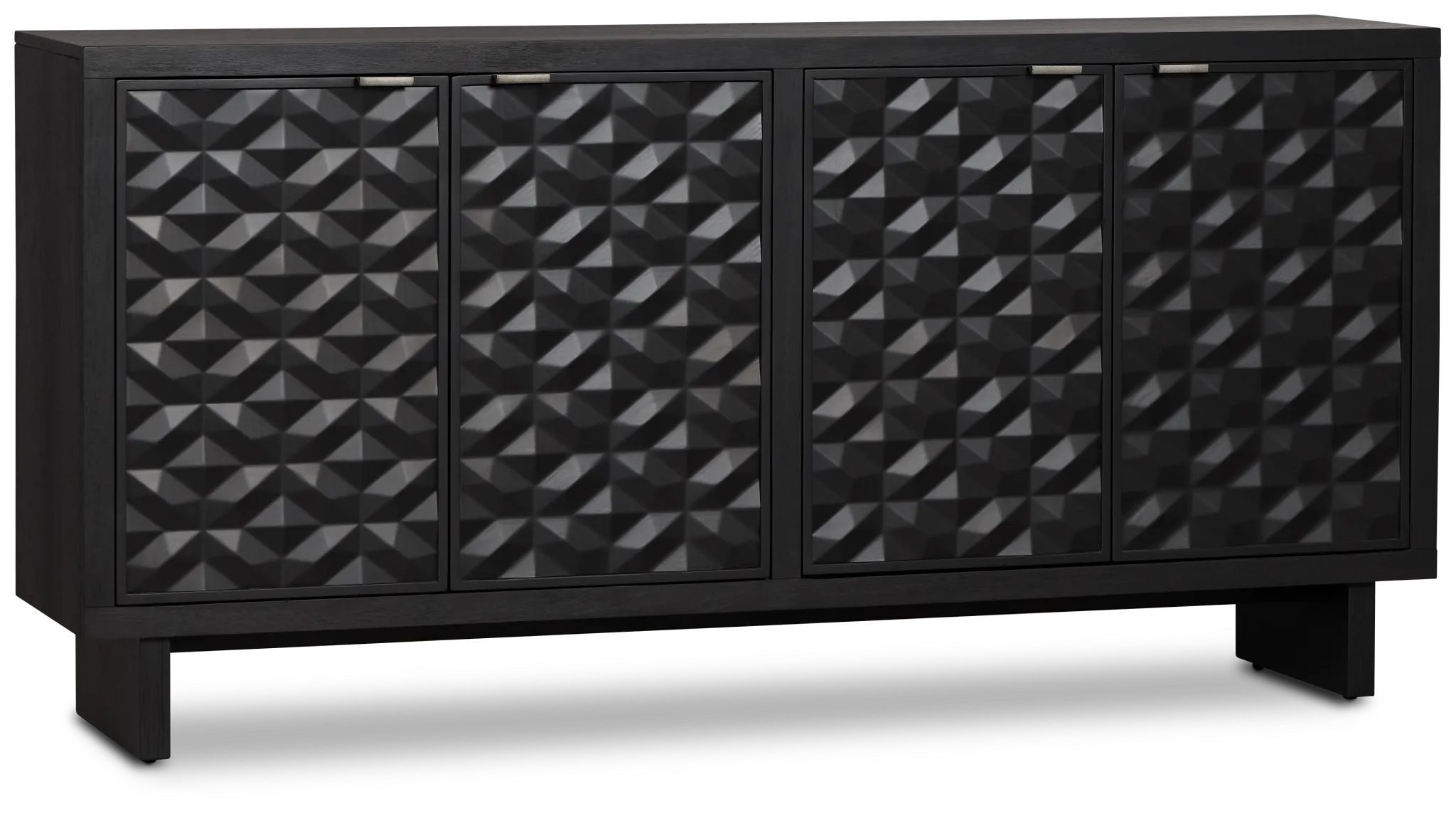 Palonna Black 4 Door Credenza
