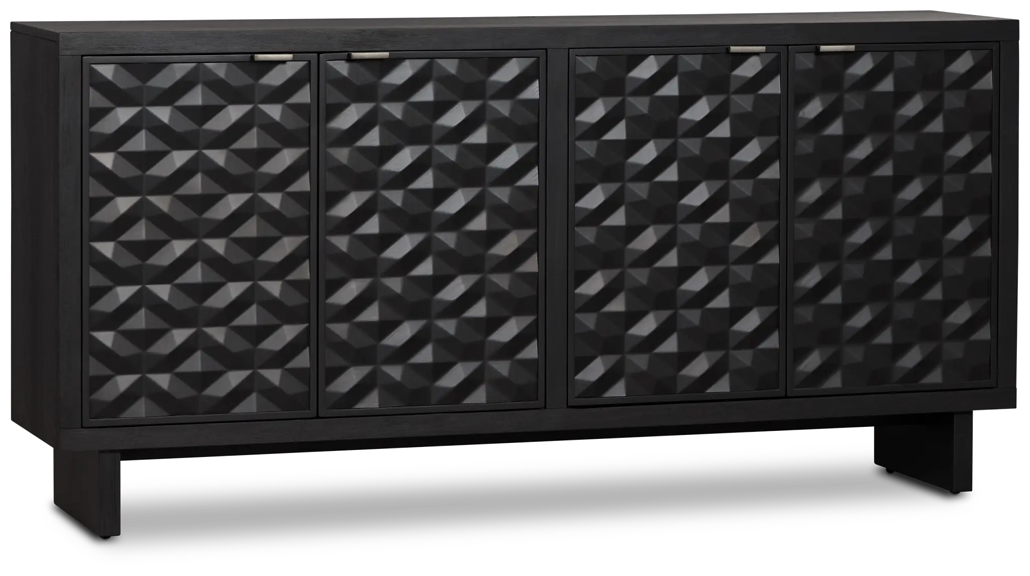Palonna Black 4 Door Credenza Palonna Black 4 Door Credenza