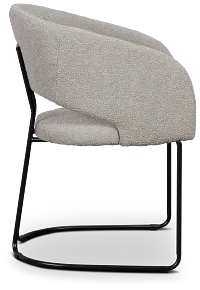 Merrick Gray Round Upholstered Side Chair