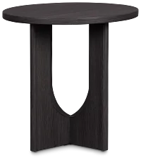 Lyndie Black Round End Table