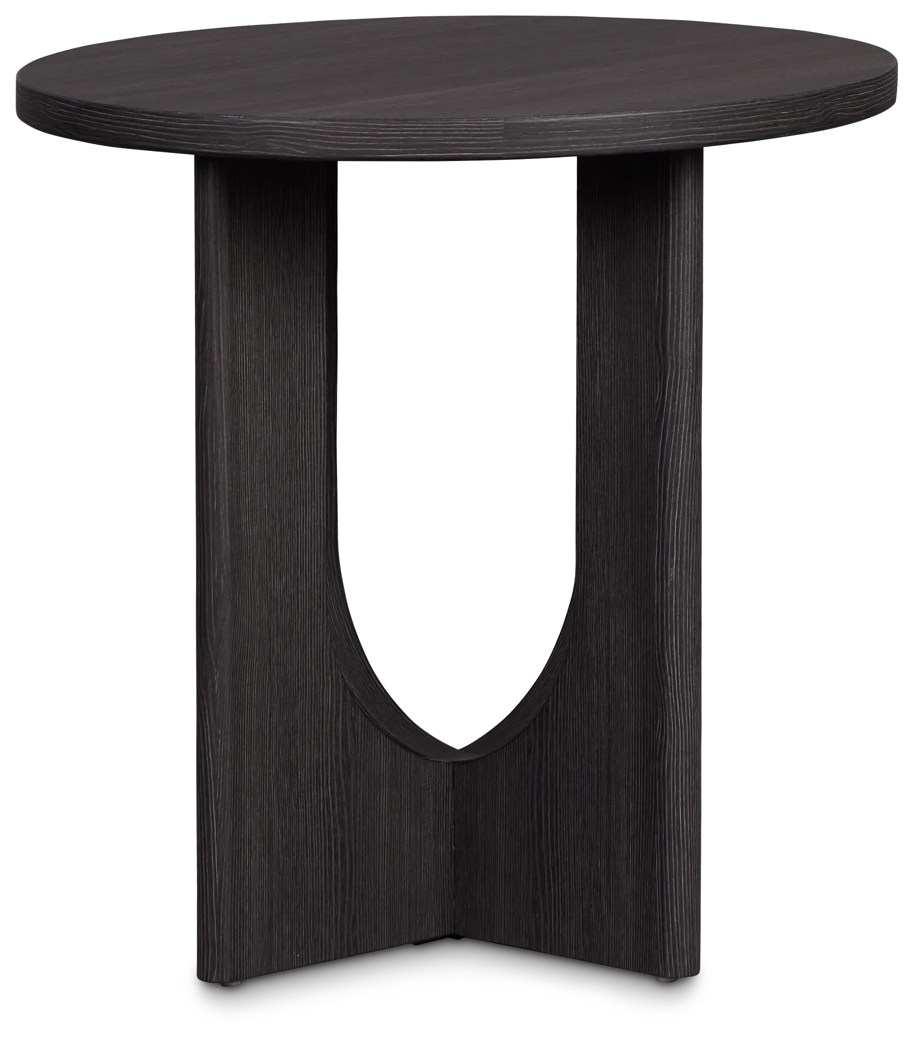 Lyndie Black Round End Table