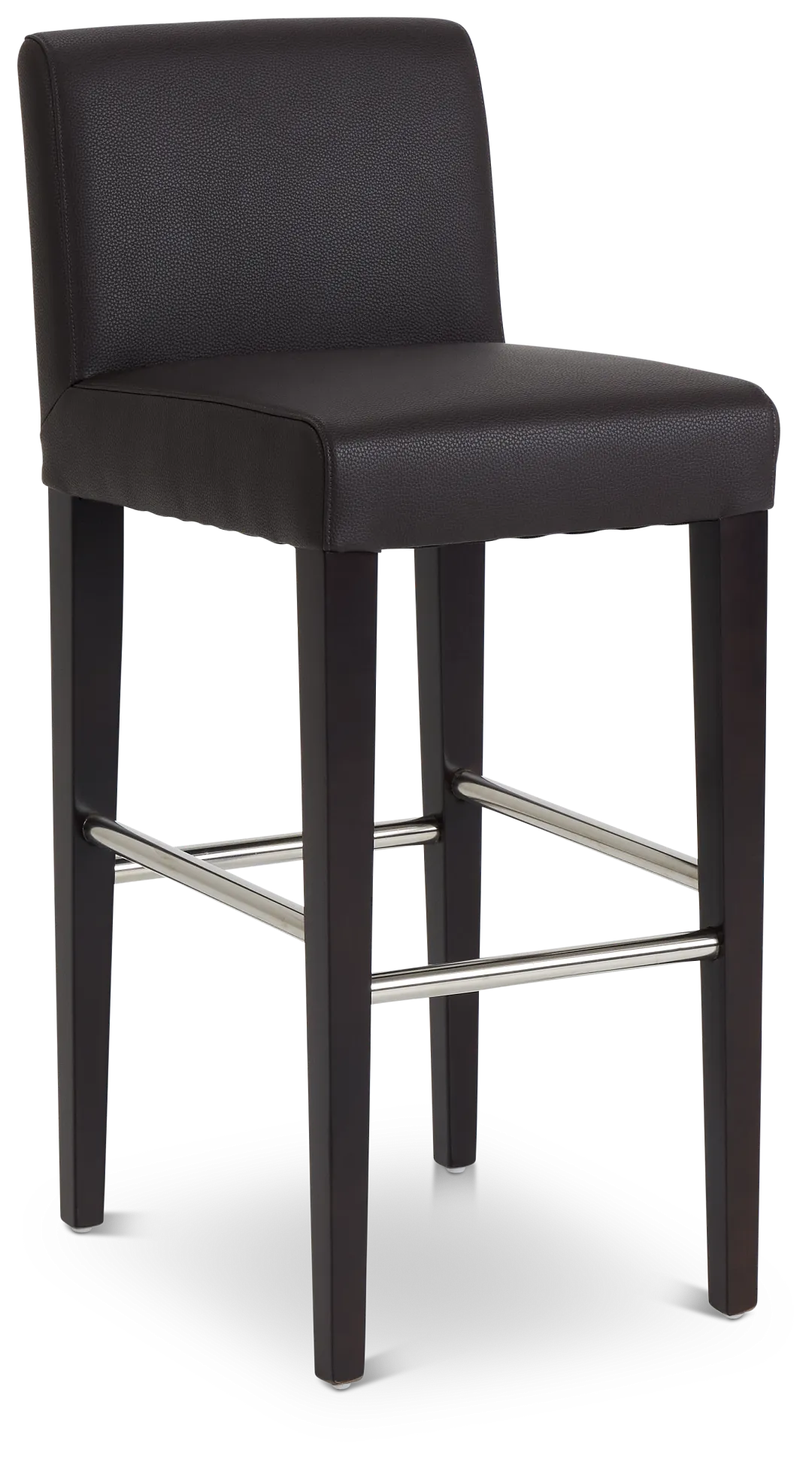 Cane Dark Brown Micro 30" Upholstered Barstool
