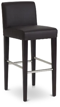 Cane Dark Brown Micro 30" Upholstered Barstool