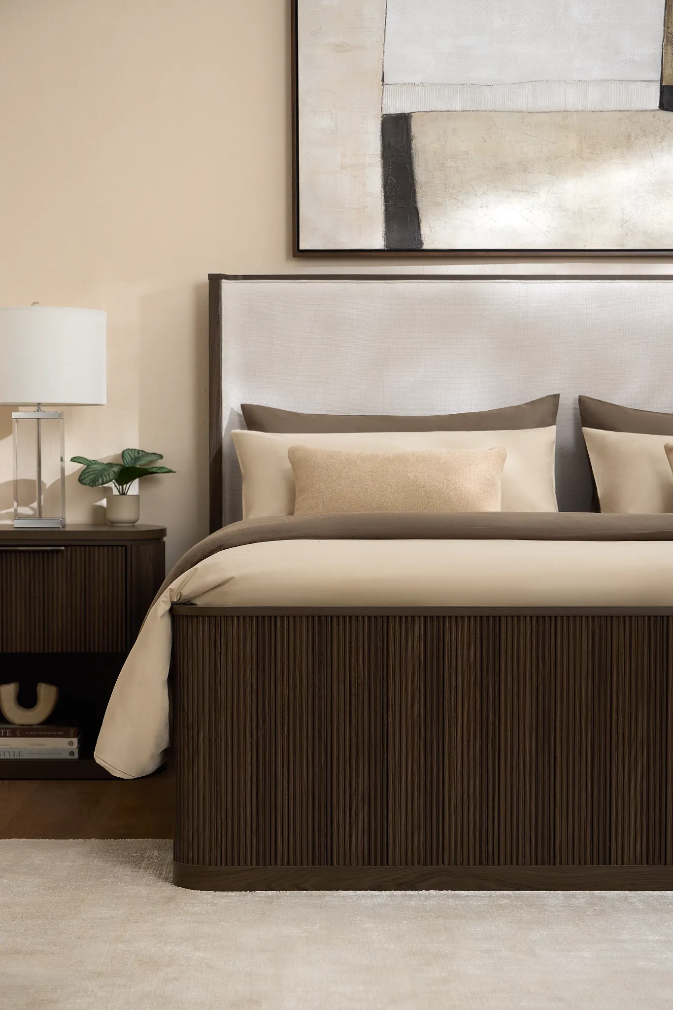 Camden Dark Tone Uph Panel Bed