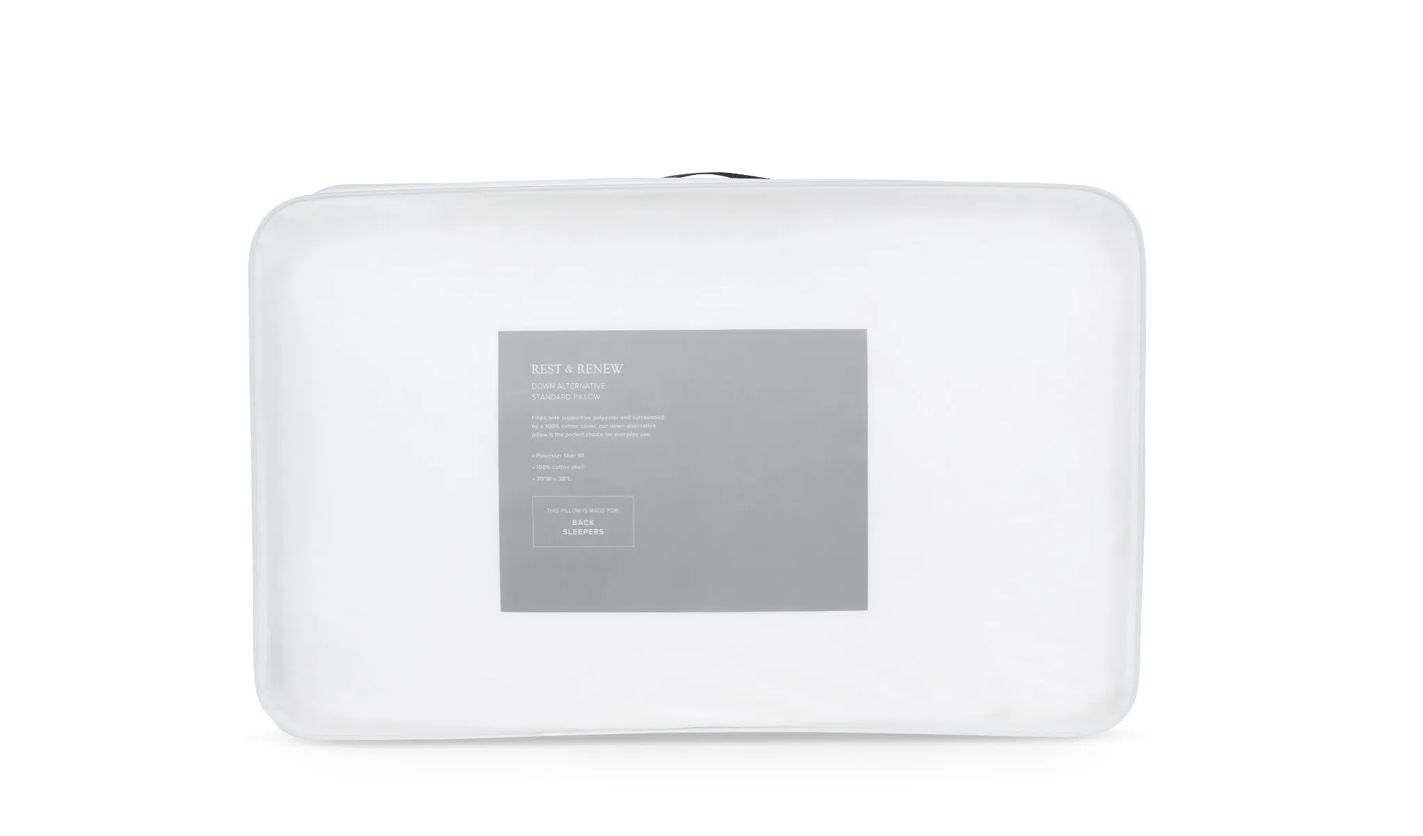 Rest & Renew Down Alternative Back Sleeper Pillow