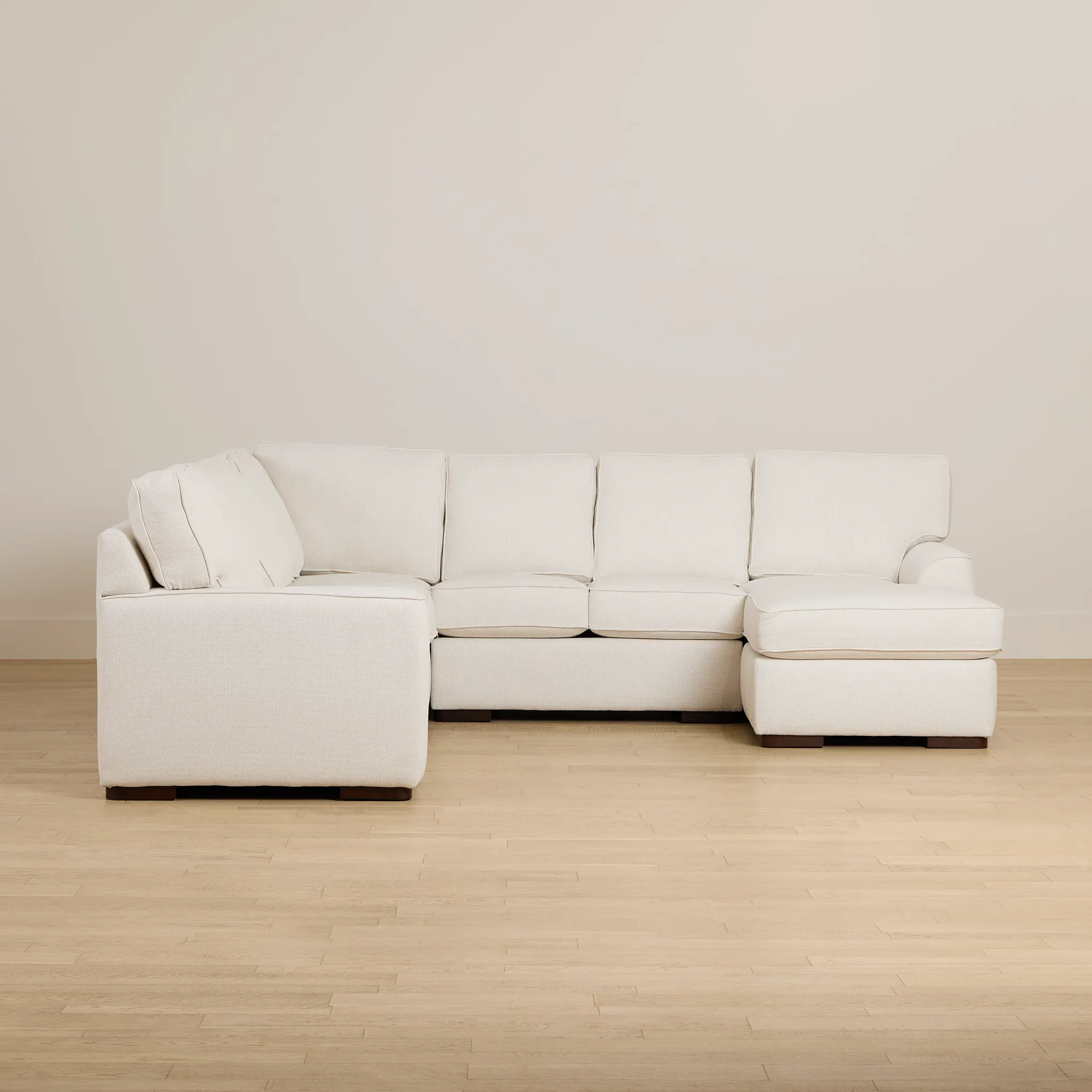 Sinclair Light Beige Fabric Large Right Chaise Sectional