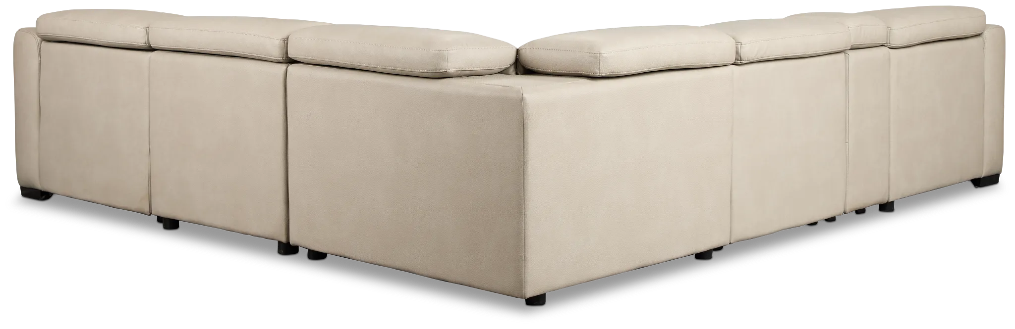 Melody Light Gray Storage Small Dual Power Left Chaise Sectional