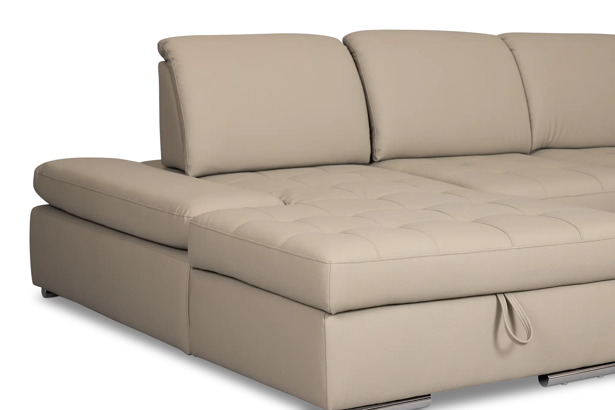 Eden Gray Micro Double Chaise Sleeper Storage Sectional Eden Gray Micro Double Chaise Sleeper Storage Sectional