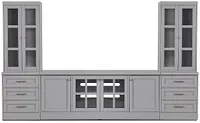 Newport Gray Medium Drawer Entertainment Wall