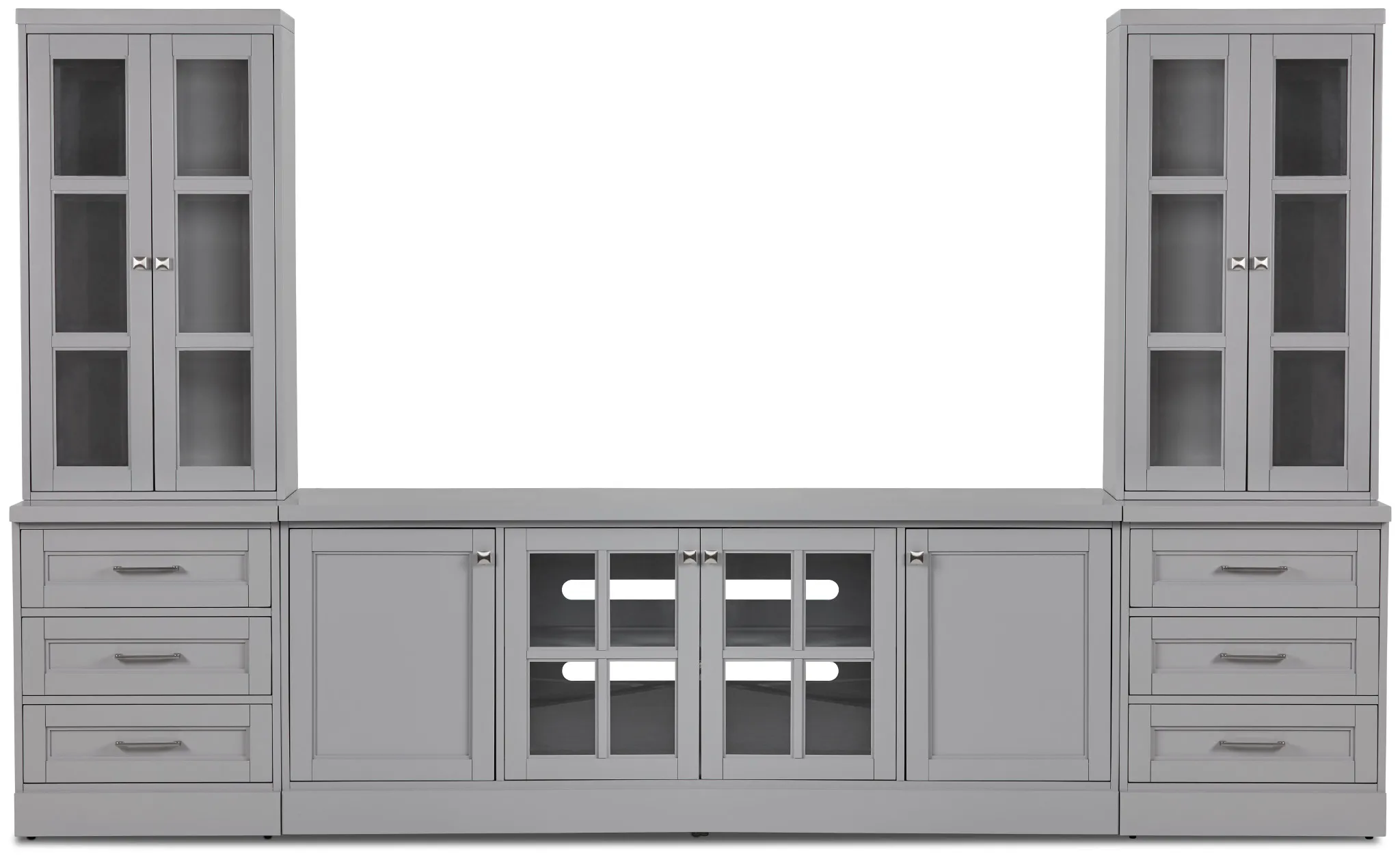 Newport Gray Medium Drawer Entertainment Wall
