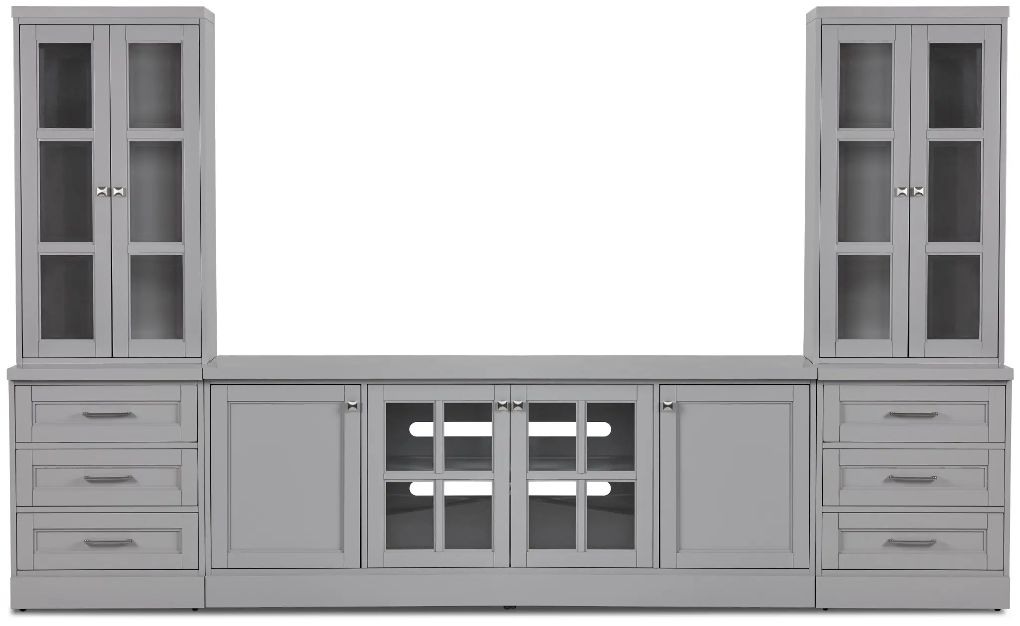 Newport Gray Medium Drawer Entertainment Wall Newport Gray Medium Drawer Entertainment Wall
