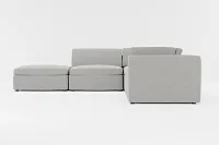 Destin Maguire Gray Fabric 5pc Bumper Sectional