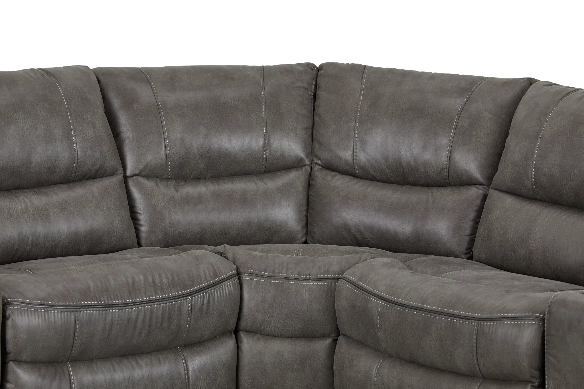 Dober Dark Gray Micro Large Triple Power Reclining Two-arm Sectional