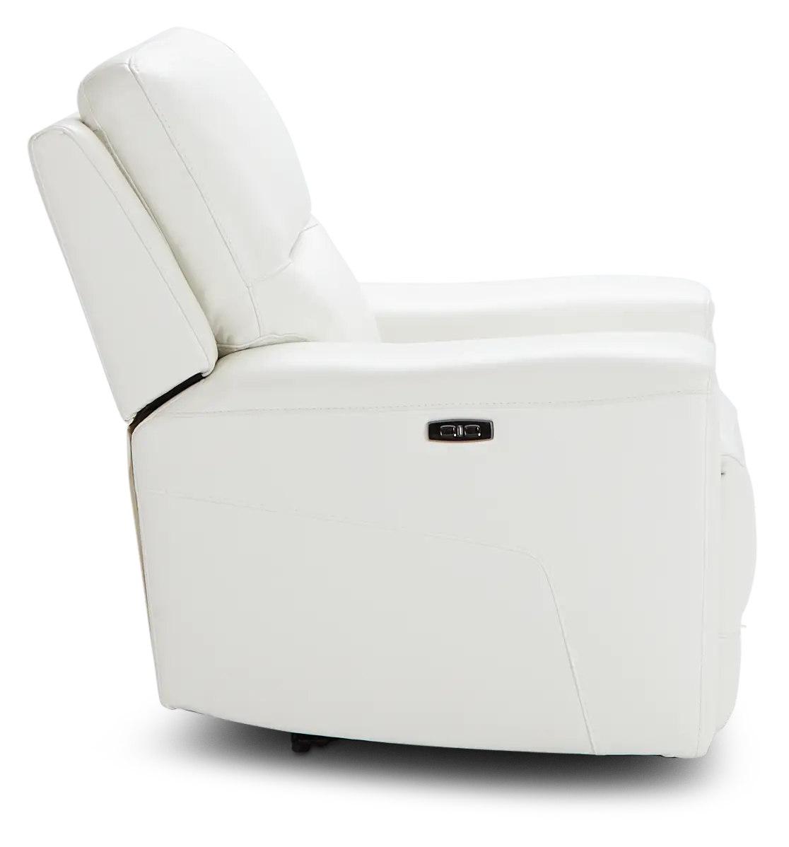 Porto White Lthr/vinyl Power Recliner With Power Headrest Porto White Lthr/vinyl Power Recliner With Power Headrest