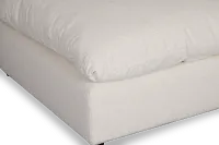 Serena White Fabric Ottoman