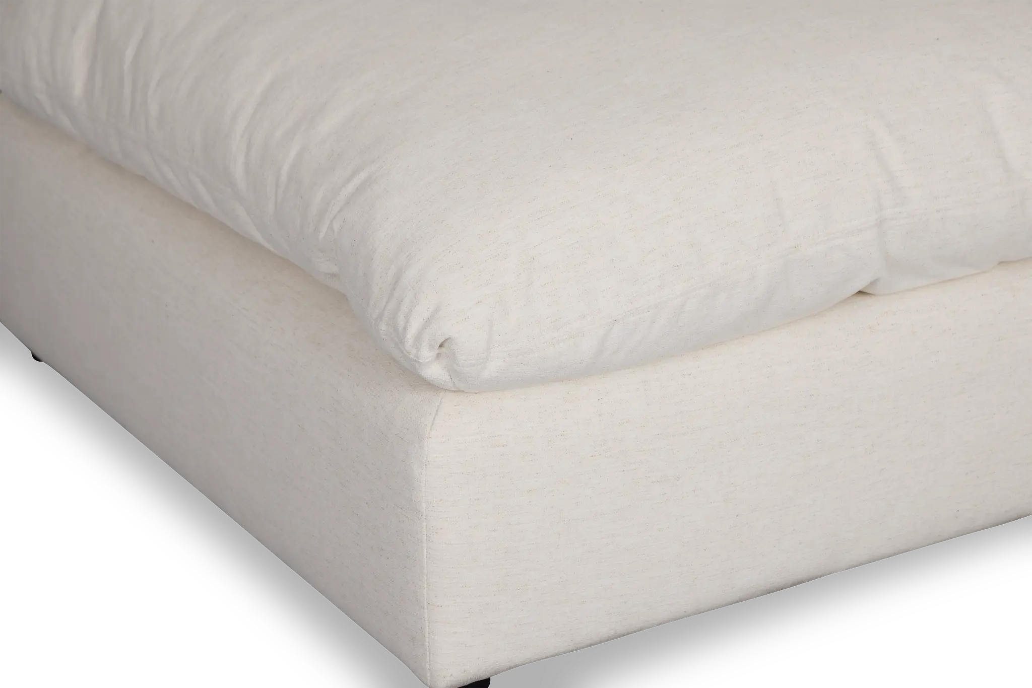 Serena White Fabric Ottoman Serena White Fabric Ottoman