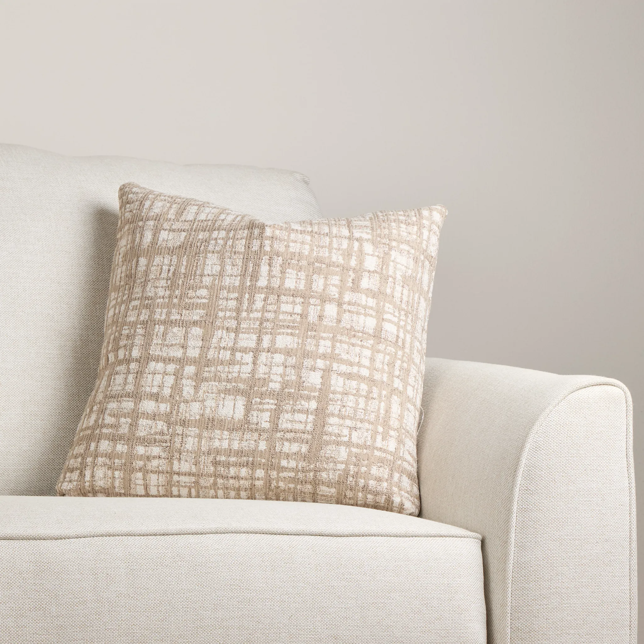 Network Beige 18" Square Accent Pillow