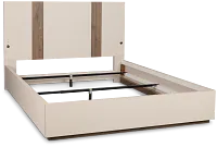 Brasilia Light Beige Platform Bed With Speaker