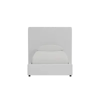Grayton Revenue White 54" Upholstered Platform Bed