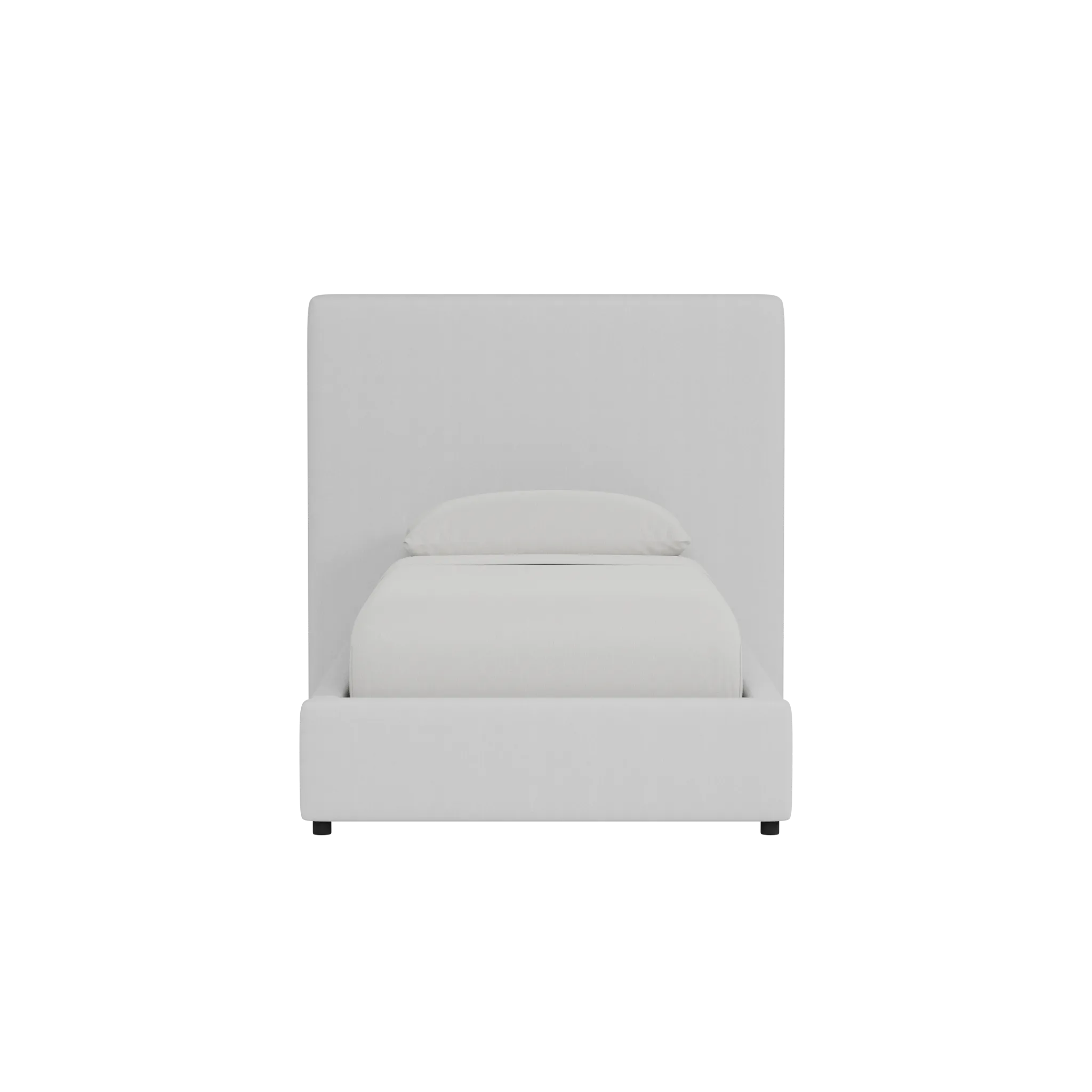 Grayton Revenue White 54" Upholstered Platform Bed