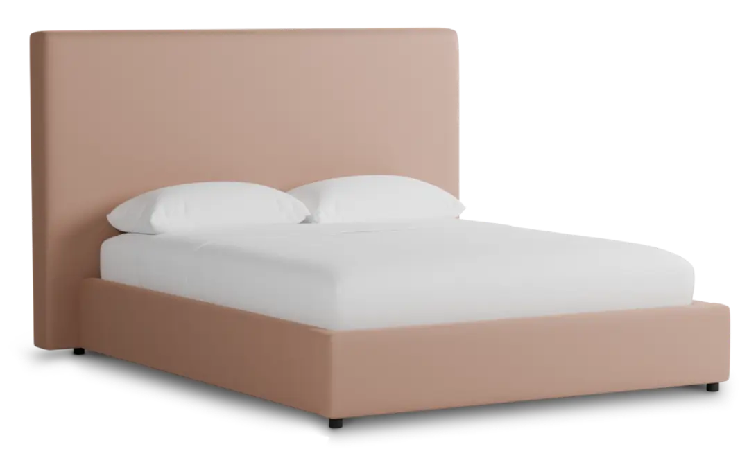 Grayton Joya Light Pink 54" Upholstered Platform Bed Grayton Joya Light Pink 54" Upholstered Platform Bed