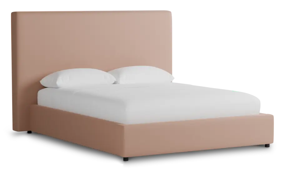 Grayton Joya Light Pink 54" Upholstered Platform Bed Grayton Joya Light Pink 54" Upholstered Platform Bed