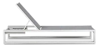 Linear White Aluminum Chaise