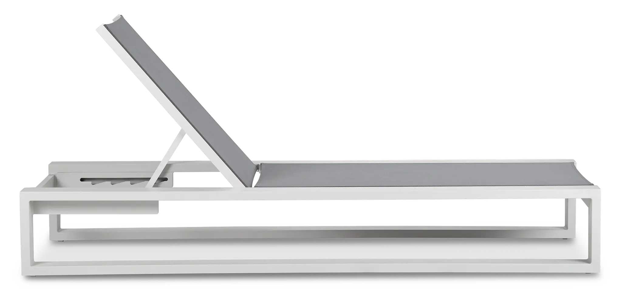 Linear White Aluminum Chaise Linear White Aluminum Chaise