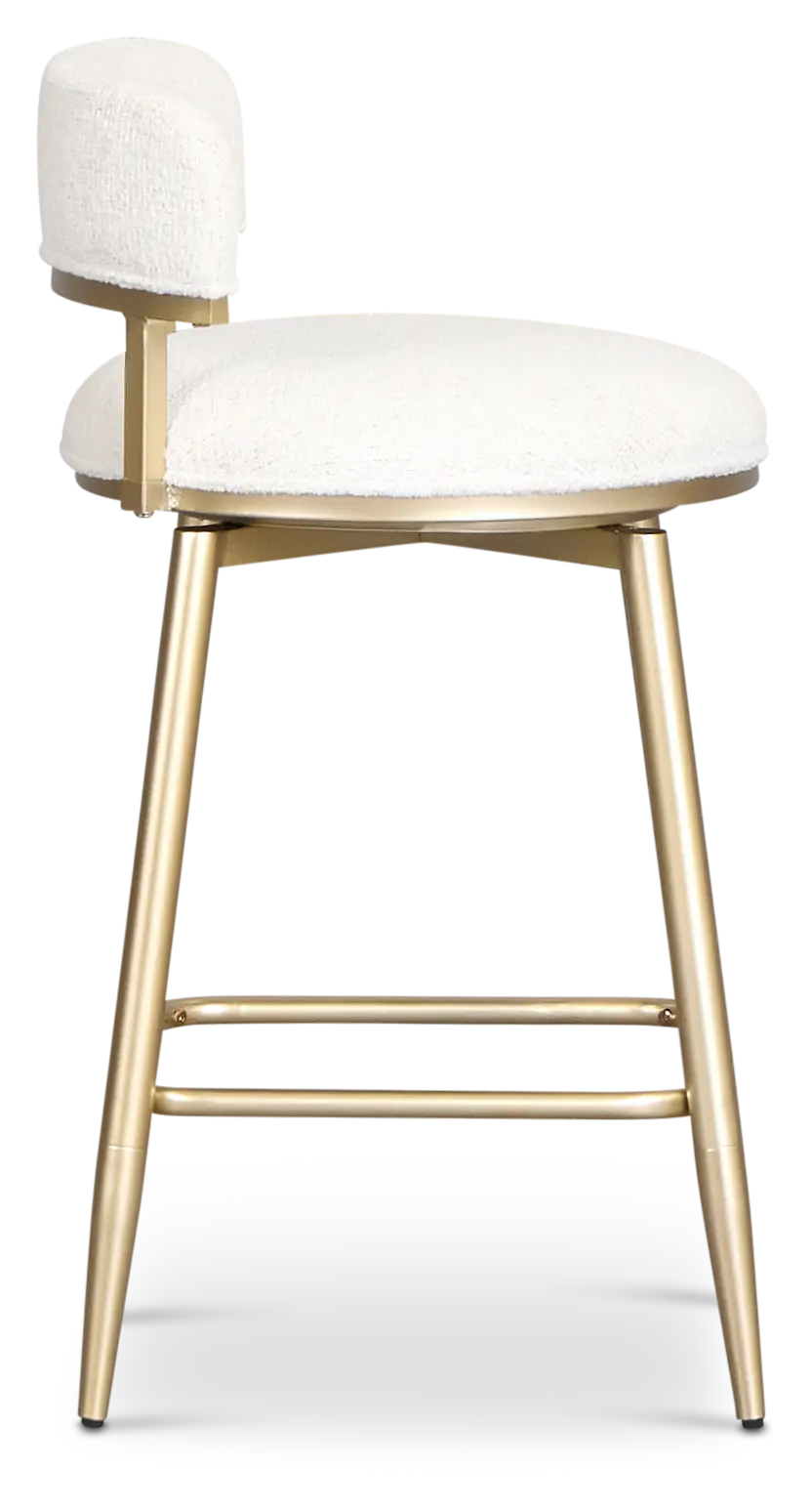 Lex Ivory Fabric Adjustable Upholstered Swivel Barstool Lex Ivory Fabric Adjustable Upholstered Swivel Barstool