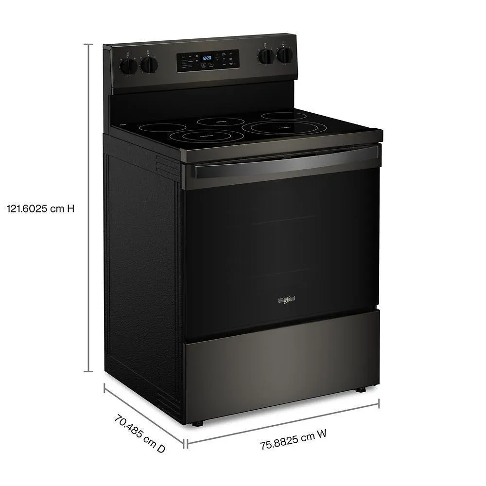 Whirlpool 5030 Series Black Stnl Steel Electric Range