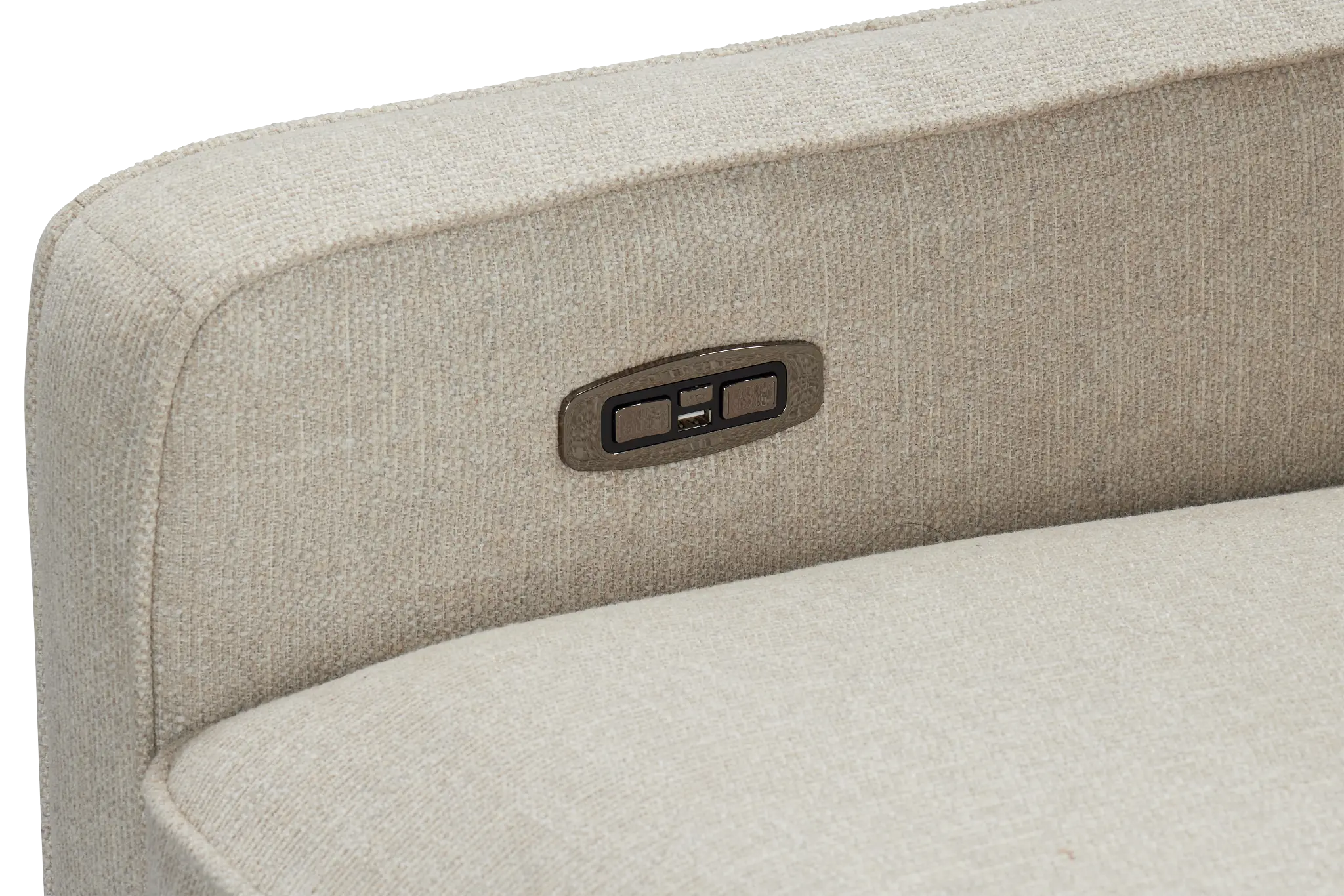 Bayside Light Beige Fabric Power Recliner Bayside Light Beige Fabric Power Recliner