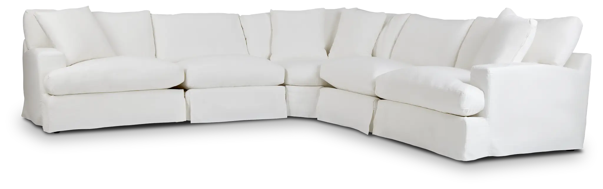 Delilah White Fabric Large Two-arm Sectional Delilah White Fabric Large Two-arm Sectional