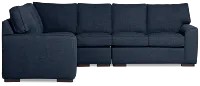 Sinclair Dark Blue Fabric Medium Two-arm Sectional