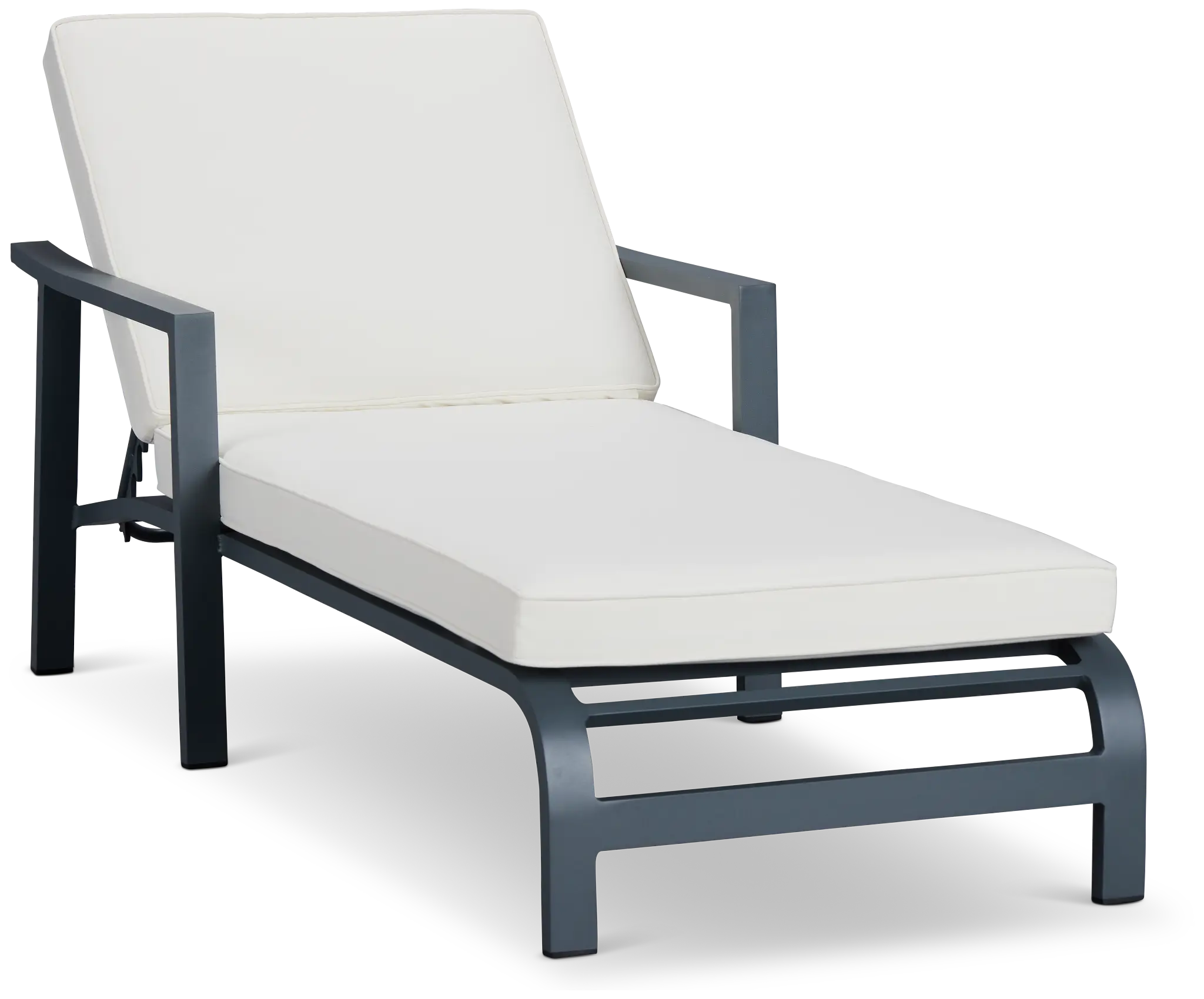 Bahama Gray White Cushioned Chaise Bahama Gray White Cushioned Chaise