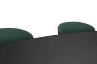 Nomad Black 78" Oval Table & 4 Dark Green Chairs W/ Black Legs