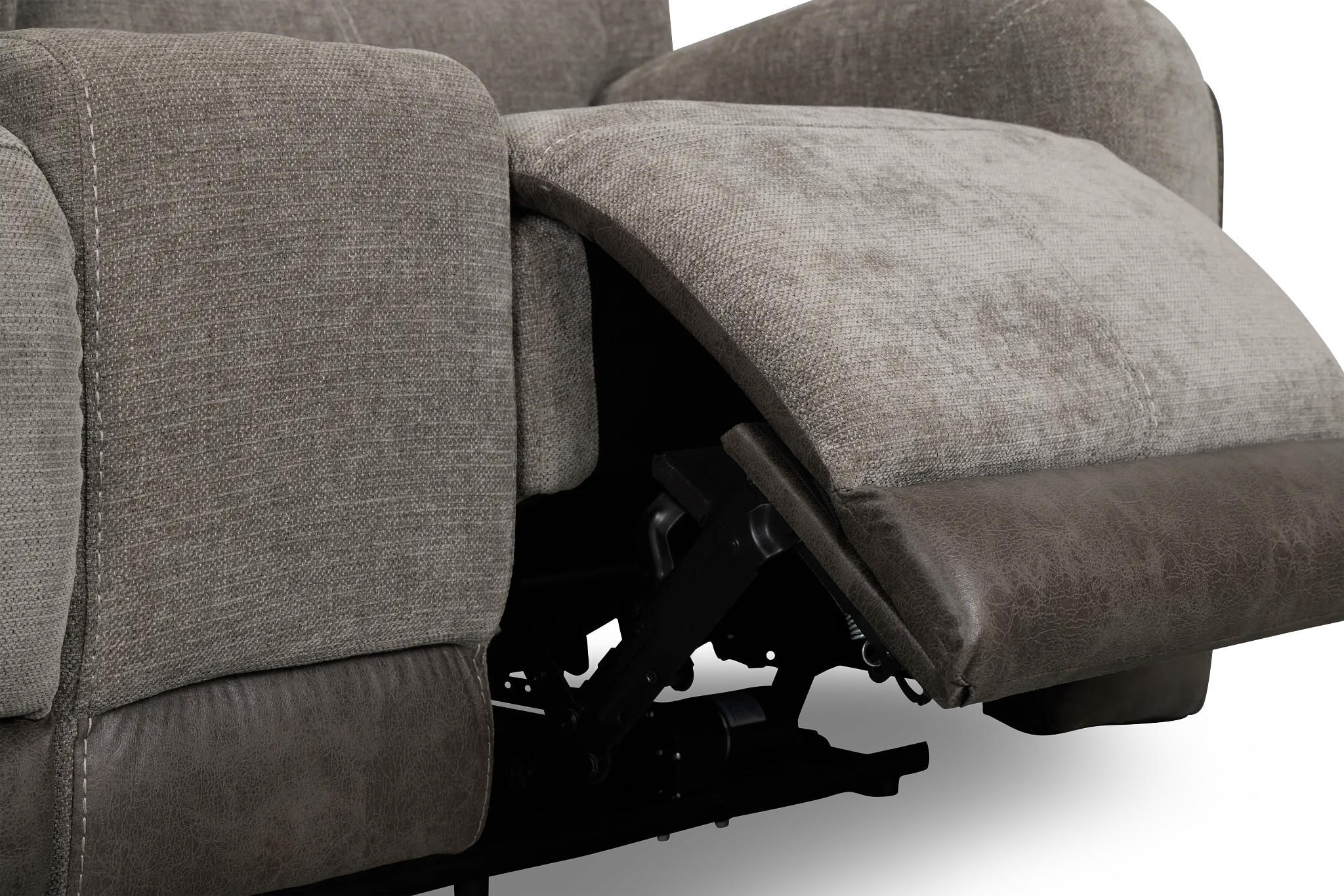 Travis Gray Fabric Power Reclining Console Loveseat