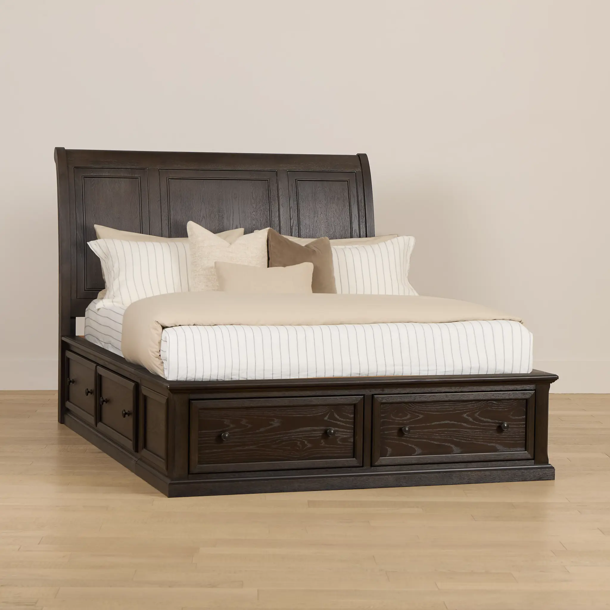 Galveston Dark Tone Sleigh Storage Bed Galveston Dark Tone Sleigh Storage Bed