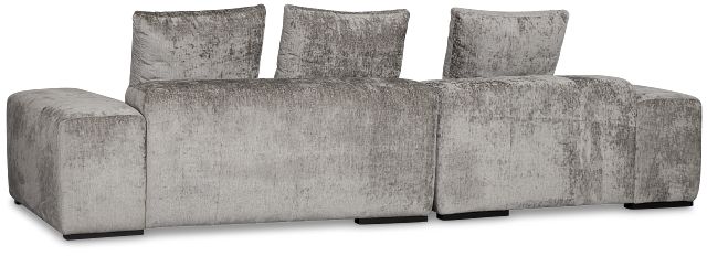 Skylar Gray Fabric Left Chaise Sectional